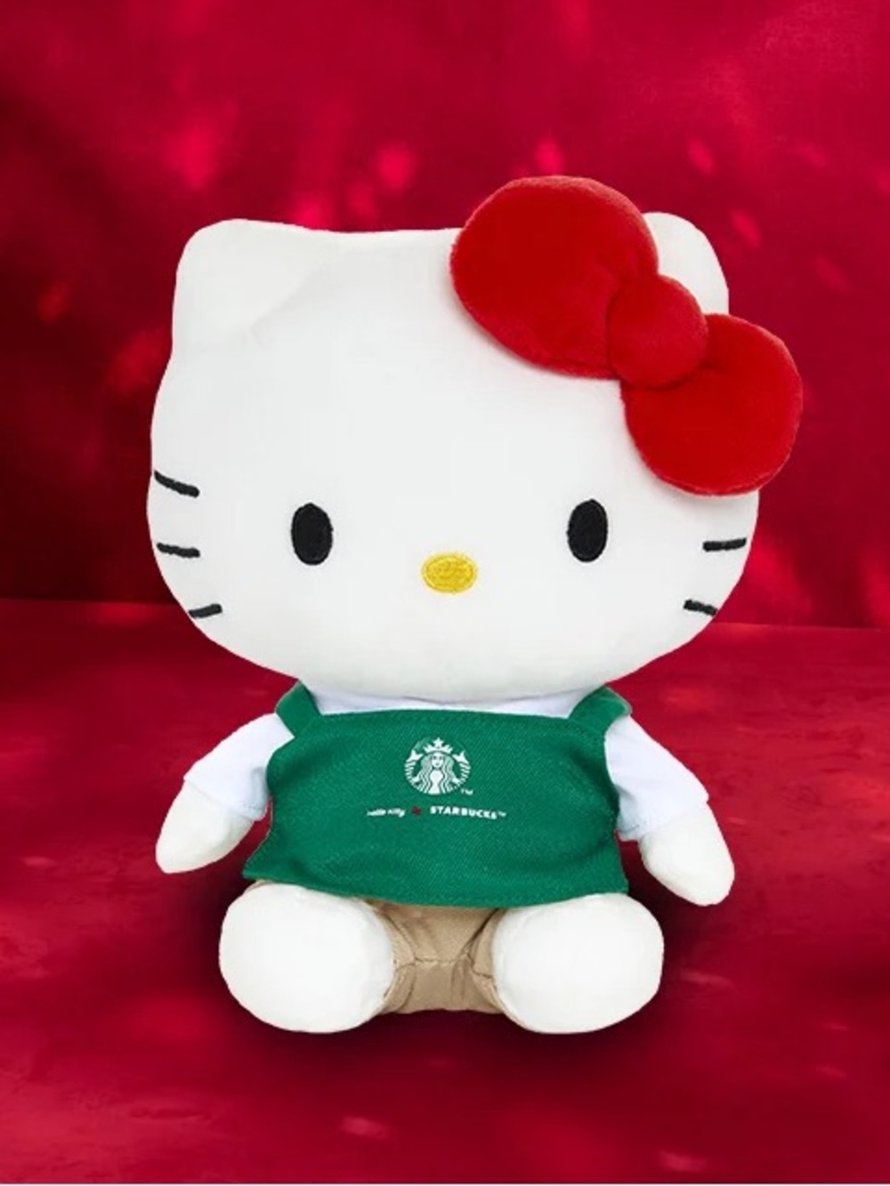 Starbucks x Hello Kitty Collab Limited Edition Holiday Barista Green Apron NWT